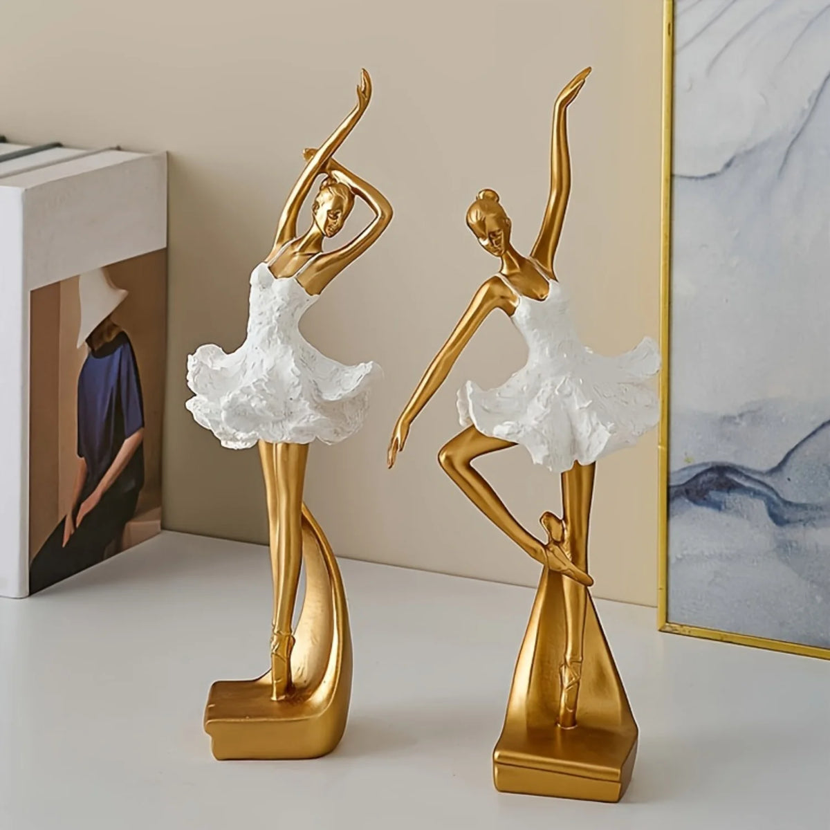 Escultura de resina europeia - Estatueta de dançarina de balé dourada para decoração elegante de sala de estar , Presente para entusiastas da dança, Estátua Dançarina de Balé Dourada, Estatueta Dançarina de Balé Dourada, Escultura Dançarina de Balé Dourada, escultura, Enfeite Bailarina de Balé Dourada, Enfeite Bailarina de Balé, decoração, Dançarina de Balé, Dançarina de Ballet, Boablaze Dançarina Dourada, Boablaze Dançarina de Balé Dourada, balé, Bailarina Decorativa em Resina-Lojas Bratta