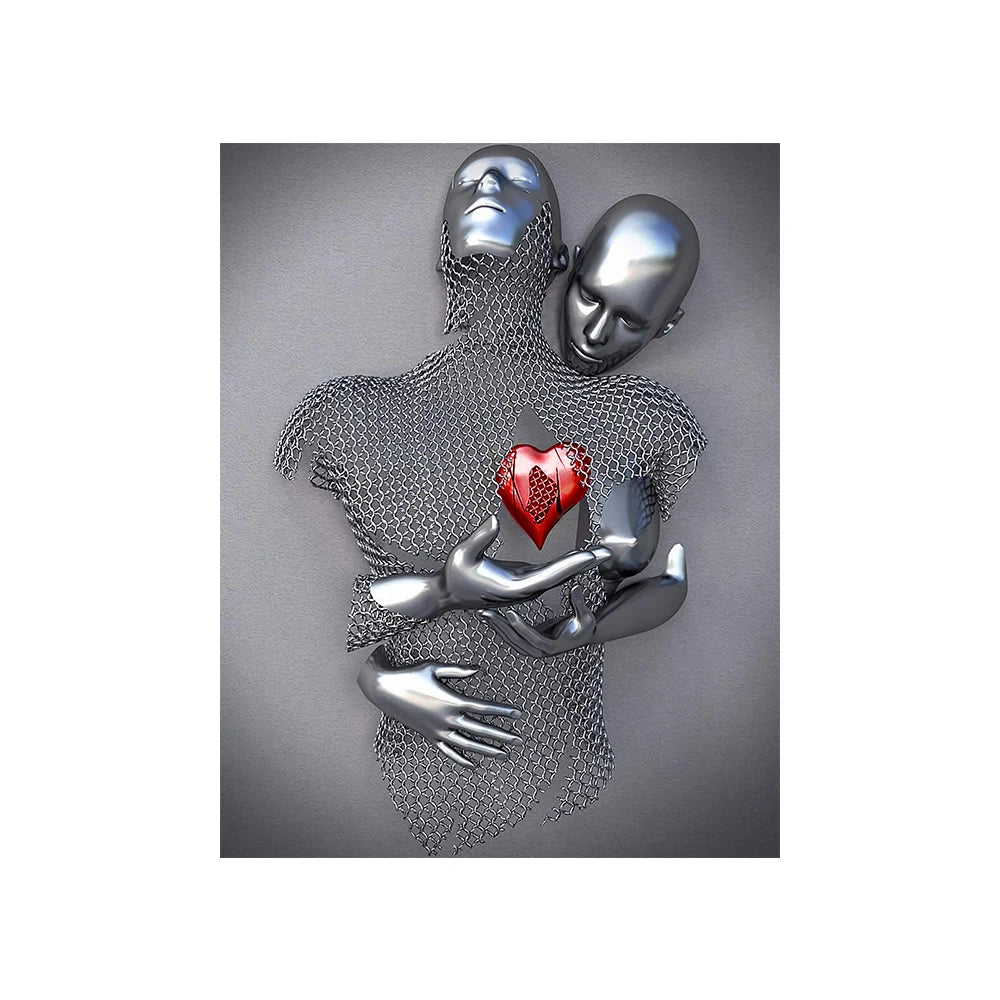 Quadro Decorativo Arte Moderna em Metal, Quadro Decorativo Arte Moderna, Impressão em Tela, Escultura de Parede Abstrata, Decoração Casa, Bratta, Arte Moderna em Metal, Arte moderna, Abstrato-Lojas Bratta